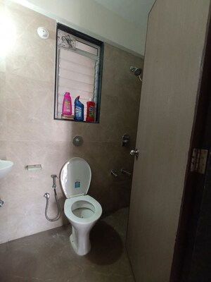 Bathroom in 1 BHK Apartment at Damji Shamji Mahavir Kalpavruksha Wing J Phase 2, Thane West – for Rent