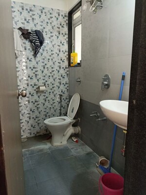 Bathroom in 1 BHK Apartment at Damji Shamji Mahavir Kalpavruksha Wing J Phase 2, Thane West – for Rent