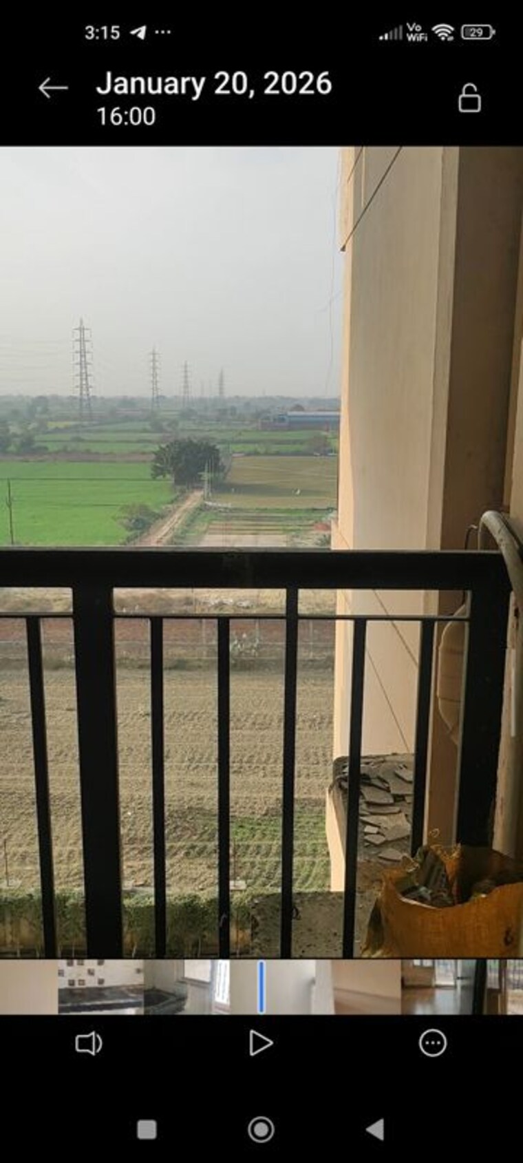 Balcony, raj nagar extension 1 Bedroom 640 Sq.Ft. Apartment In Raj Nagar Extension Ghaziabad 10417561