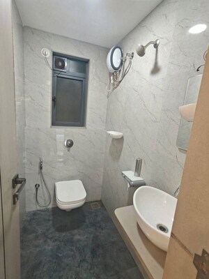 Bathroom in 3 BHK Apartment at Datta Krupa CHS Dadar East, Dadar East – for Rent
