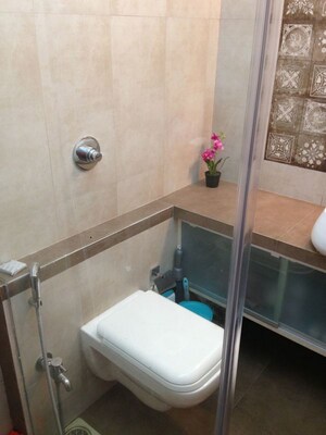 Bathroom in 2 BHK Apartment at Lokhandwala Whispering Palms, Kandivali East – for Rent