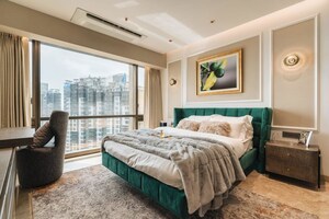 Bedroom in 4 BHK Apartment at Lodha Trump Tower, Worli – for Sale