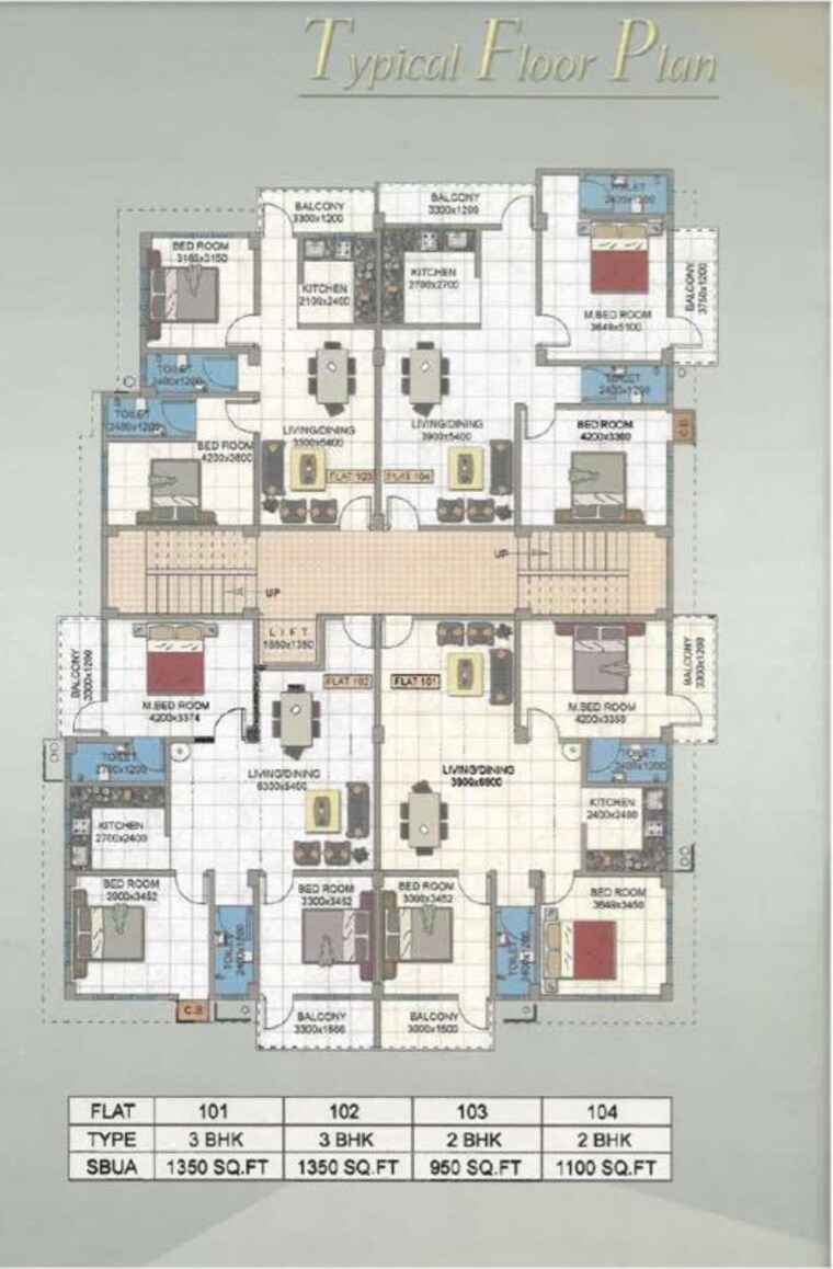 Floor Plan, jaya nagar 3 Bedroom 1350 Sq.Ft. Apartment In Jaya Nagar Guwahati 10417974