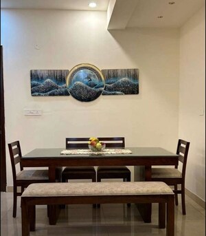 Dining area in 3 BHK Apartment at Maya Green Lotus Saksham, International Airport Road – for Rent