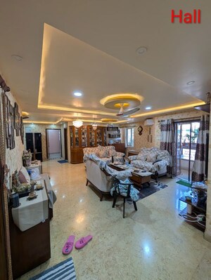 Living Room in 4 BHK Apartment at Mani Maniam, Gariahat – for Sale