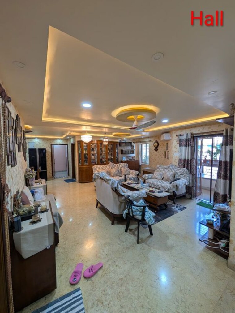 Living Room, mani-maniam 4 Bedroom 2200 Sq.Ft. Apartment In Gariahat Kolkata 10418095