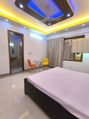 Bedroom in 1 BHK Builder Floor at Sushant Lok I – for Rent