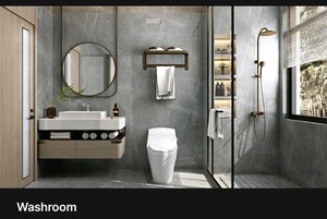 Bathroom in 3 BHK Builder Floor at Emaar Amaris, Sector 62 – for Sale