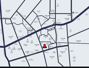 3 BHK Builder Floor – Map Location View at Emaar Amaris, Sector 62 - for Sale