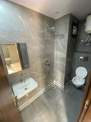 Bathroom in 1 RK Builder Floor at West Patel Nagar – for Rent