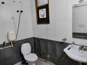 Bathroom in 1 RK Builder Floor at West Patel Nagar – for Rent