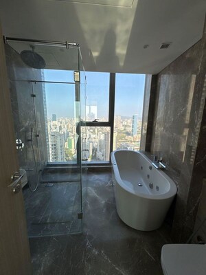 Bathroom in 4 BHK Apartment at Rustomjee Crown, Prabhadevi – for Sale