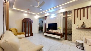 Living Room in 3 BHK Builder Floor at Hsr Layout Sector 3 – for Rent