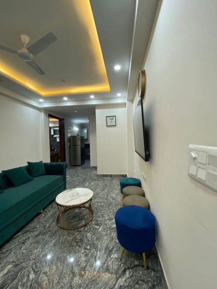 Living Room, chattarpur 2 Bedroom 850 Sq.Ft. Builder Floor In Chattarpur Delhi 10418442