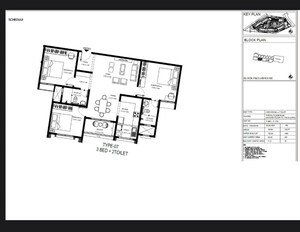 Floor Plan in 3 BHK Apartment at Brigade Calista, Budigere – for Sale