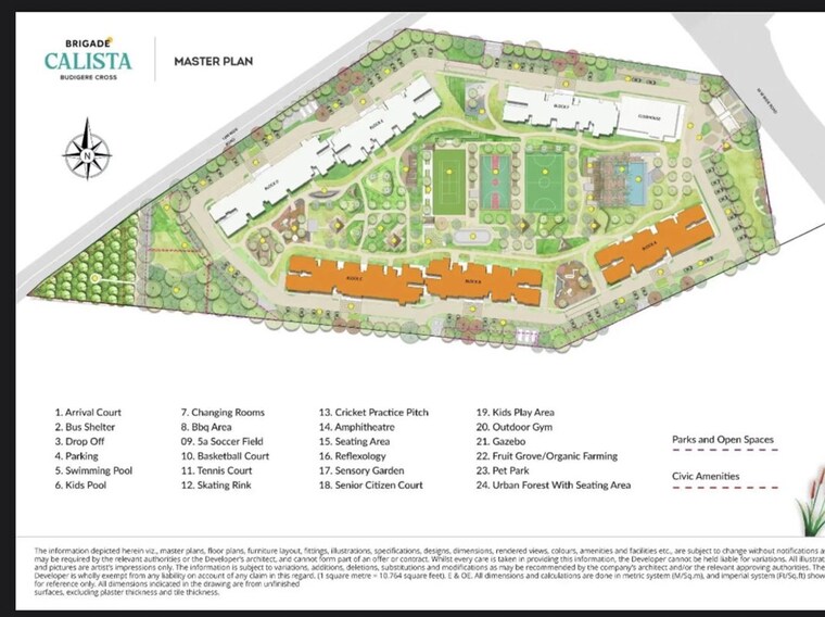Master Plan, brigade-calista 3 Bedroom 1408 Sq.Ft. Apartment In Budigere Bangalore 10418183