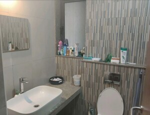Bathroom in 3 BHK Apartment at Shapoorji Pallonji Vicinia, Powai – for Rent