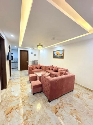 Living Room in 2 BHK Builder Floor at Palm Residency Chhatarpur, Chattarpur – for Rent