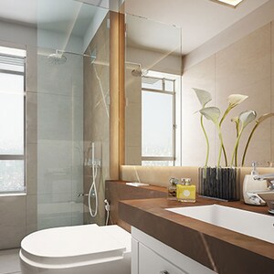 Bathroom in 2 BHK Apartment at Wadhwa Pristine, Matunga West – for Sale