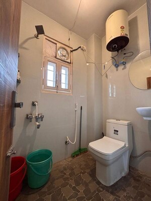 Bathroom in 1 RK Builder Floor at Chattarpur – for Rent