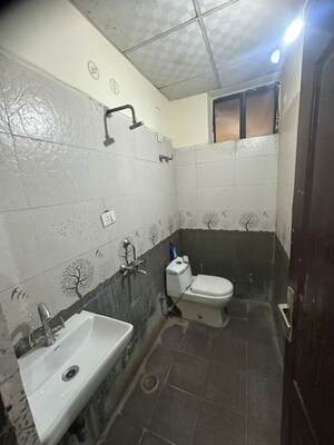 Bathroom in 2 BHK Builder Floor at Maan Sona Apartments, Shahberi – for Rent