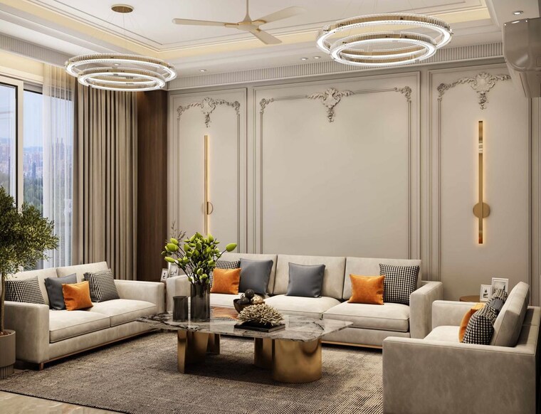 Living Room, meffier-golden-park 3 Bedroom 179 Sq.Yd. Builder Floor In Sohna Sector 4 Gurgaon 10418887