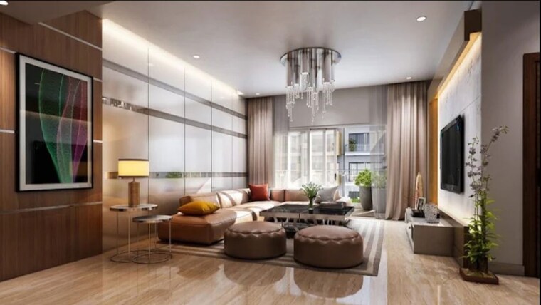 Living Room, adani-samsara-ivana 3 Bedroom 300 Sq.Yd. Builder Floor In Sector 63 Gurgaon 10418903