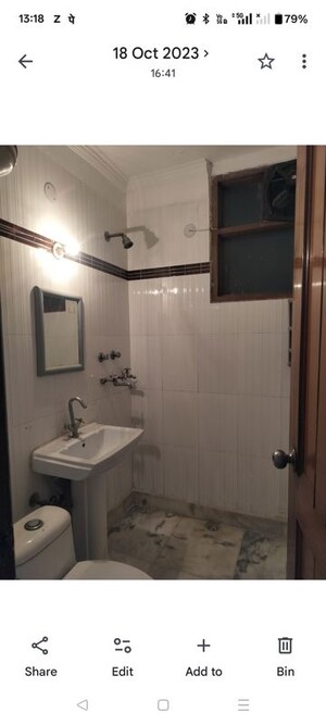 Bathroom in 3 BHK Builder Floor at Vikas Puri – for Rent