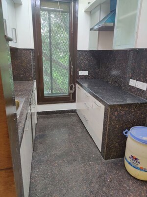 Kitchen in 3 BHK Builder Floor at East Of Kailash – for Rent