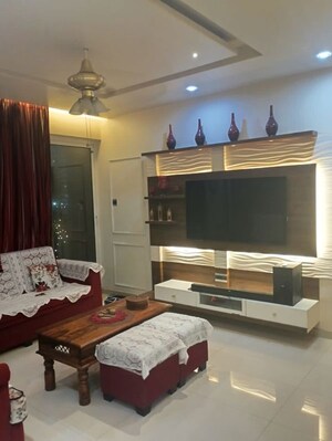 Living Room in 3 BHK Apartment at Pharande Puneville, Punawale – for Rent