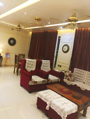 Living Room in 3 BHK Apartment at Pharande Puneville, Punawale – for Rent