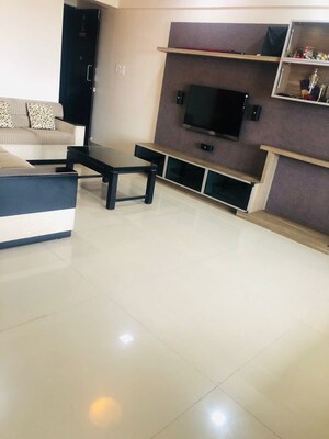 Living Room in 3 BHK Apartment at Goel Ganga Panama , Pimple Nilakh – for Rent