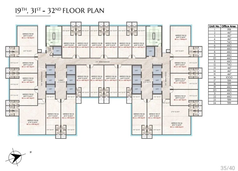 Floor Plan, crescent-western-trade-center Commercial Office Space 1000 Sq.Ft. In Oshiwara Mumbai 10419975