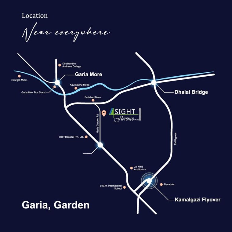 Map Location, ganguly-4-sight-florence 3 Bedroom 1333 Sq.Ft. Apartment In Garia Kolkata 10420078
