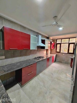 Kitchen in 3 BHK Builder Floor at Malviya Nagar – for Rent