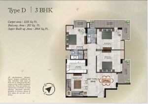 Floor Plan in 4 BHK Apartment at Morabadi – for Sale