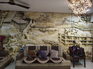 Living Room in 2 BHK Apartment at Tharwani Rosewood Heights, Kharghar Sector 10 – for Rent
