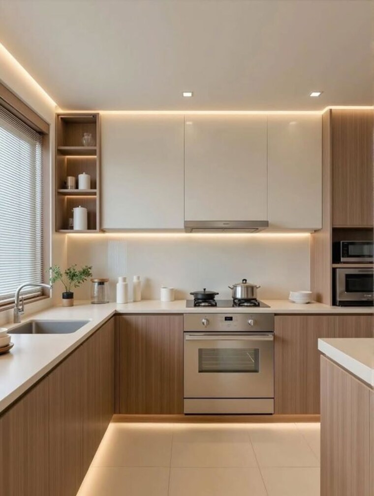 Kitchen, thaikkad 3 Bedroom 2200 Sq.Ft. Independent House In Thaikkad Thrissur 10420534