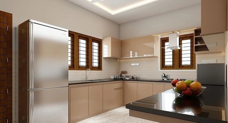 Kitchen, brahmakulam 3 Bedroom 2201 Sq.Ft. Independent House In Brahmakulam Thrissur 10420573