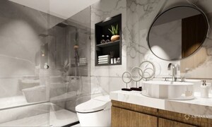 Bathroom in 4 BHK Builder Floor at Birla Navya Avik, Sector 63a – for Sale