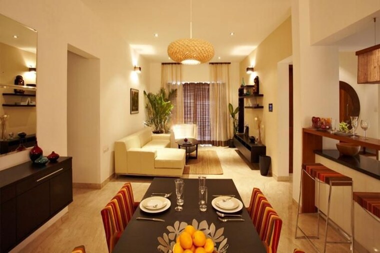 Living Room, marvel-cerise 3 Bedroom 1750 Sq.Ft. Apartment In Kharadi Pune 10421272