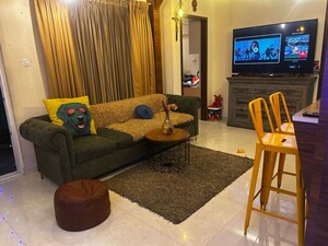 Living Room in 3 BHK Apartment at Majestique Towers, Kharadi – for Rent