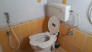 Bathroom in 1 RK Independent House at Rt Nagar – for Rent