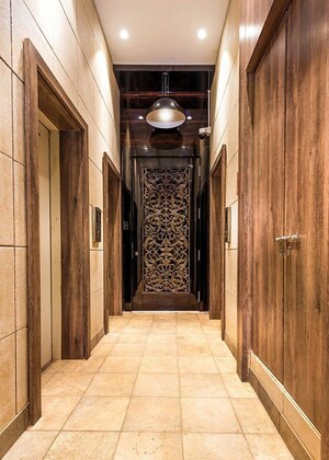 Building Lobby in 3.5 BHK Apartment at Runwal Elegante, Andheri West – for Rent