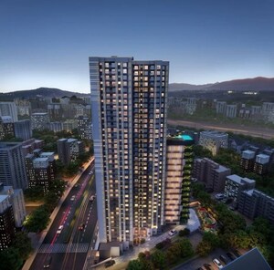 1 BHK Apartment – Exterior View View at Ashar Axis, Majiwada - for Rent