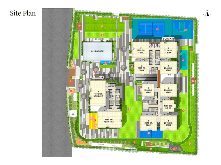 Master Plan, kondapur 3 Bedroom 2975 Sq.Ft. Apartment In Kondapur Hyderabad 10413217