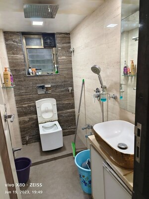 Bathroom in 3 BHK Apartment at New Sarvottam CHS Vile Parle West, Vile Parle West – for Rent