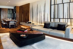 Living Room in 3 BHK Apartment at Krisumi Waterside Residences, Sector 36a – for Sale