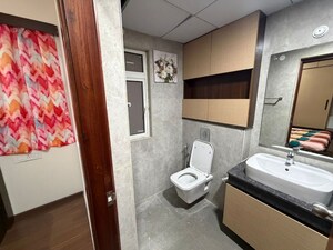 Bathroom in 3 BHK Apartment at Aurobindo The Regent, Kondapur – for Rent
