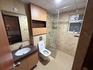 Bathroom in 3 BHK Apartment at Aurobindo The Regent, Kondapur – for Rent